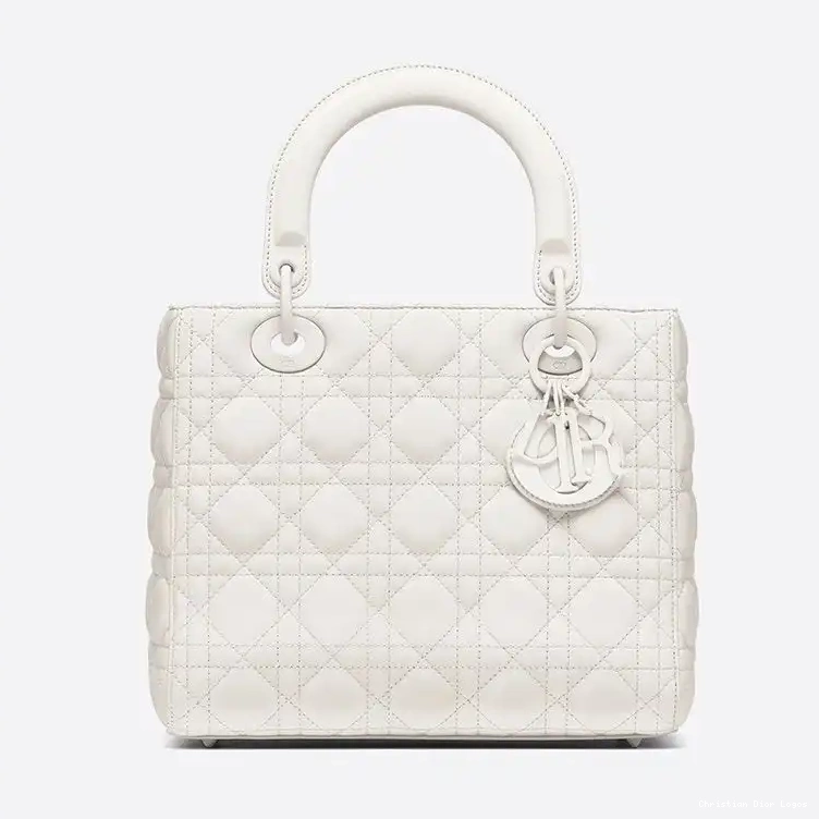 Cheap Calfskin Cannage Lady Dior Ultramatte Medium Bag White 0405 Luxury